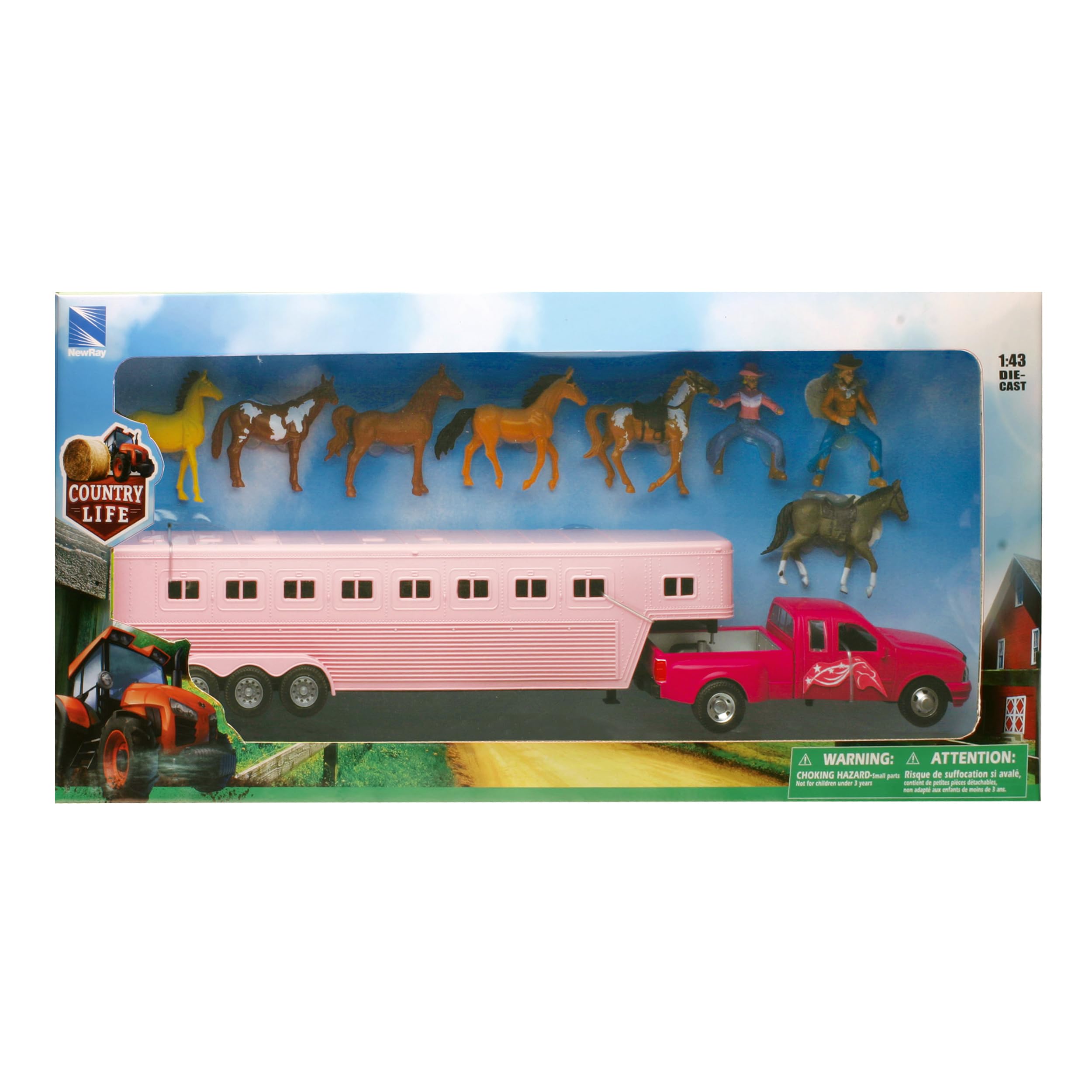 Amazon.com: 1:32 Scale Pink Pick Up Fifth Wheel Horse